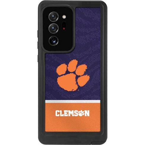 Clemson University Paw Logo Galaxy Note20 Ultra 5G Waterproof Case